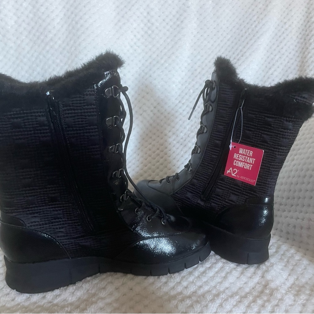 Black A2 Aerosol water resistant winter boots. Never been worn, tags attached